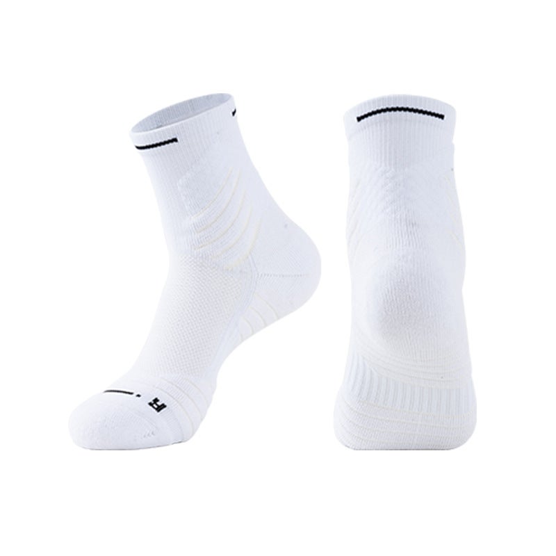 Generic Basketball socks combat professional elite running socks mens mid-length high-top thickened towel bottom bullfighting sports socks Pink - Image 4