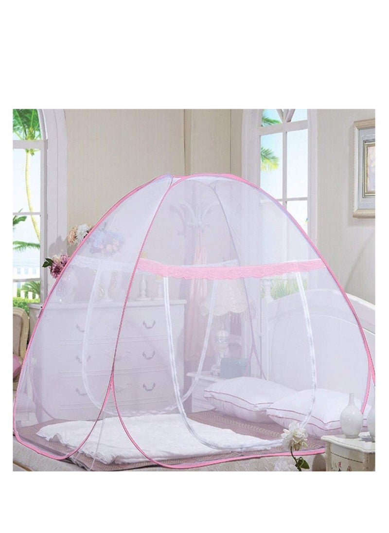 Sleep night Classic Foldable Mosquito Net For Double Bed, Size (200 * 200 Cm)  - Image 1