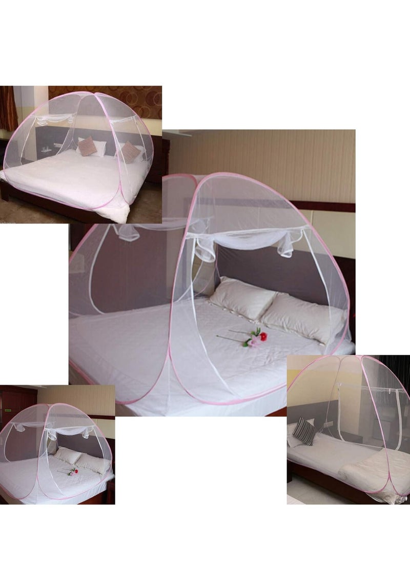 Sleep night Classic Foldable Mosquito Net For Double Bed, Size (200 * 200 Cm)  - Image 2