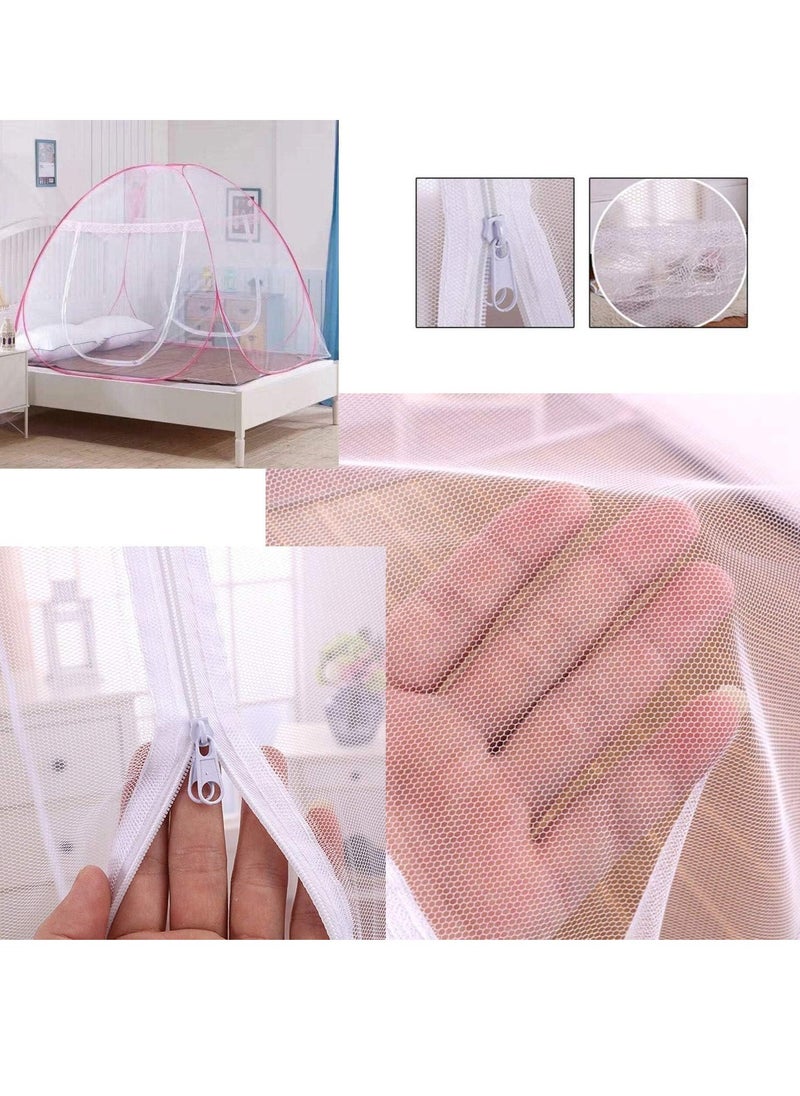 Sleep night Classic Foldable Mosquito Net For Double Bed, Size (200 * 200 Cm)  - Image 5