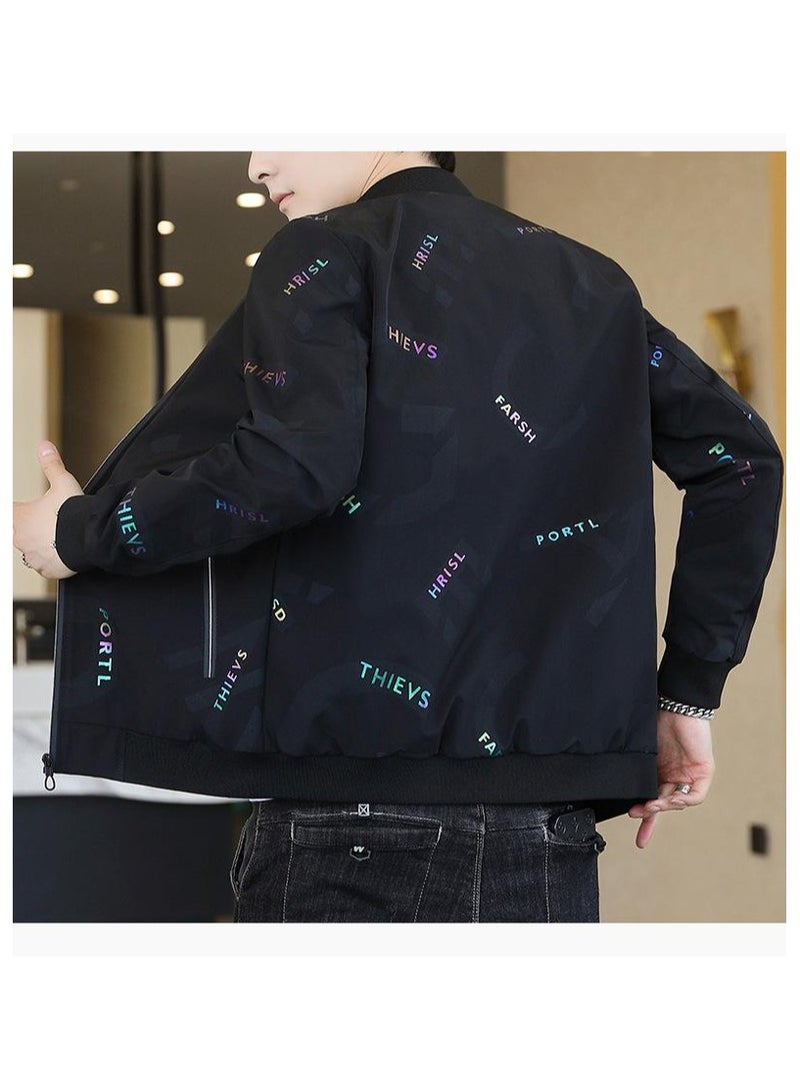 Large Size Fashionable Men's Printed Casual Men's Jacket  - Image 3