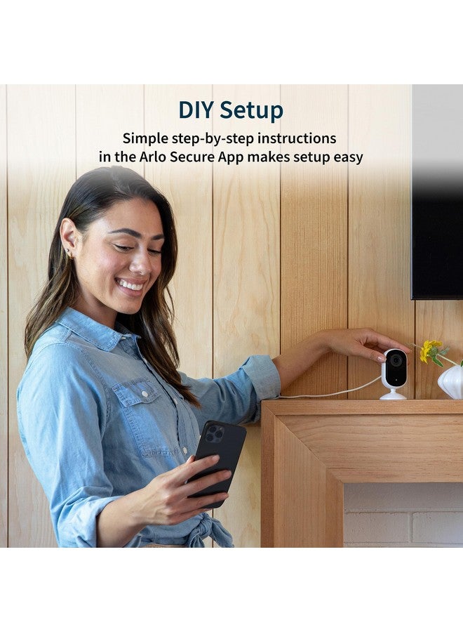 أرلو كاميرا مراقبة Arlo Essential Security 2K | للاستخدام الداخلي فقط | الجيل الثاني | كاميرا مراقبة الأطفال والحيوانات الأليفة | حماية الخصوصية الآلية السلكية، صوت ثنائي الاتجاه، رؤية ليلية، بث مباشر، تنبيهات وإشعارات الحركة، أبيض، كاميرا واحدة - Image 5