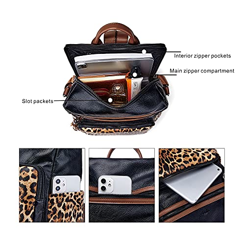 OPAGE Leather Backpack Purse for Women Fashion Tassel Ladies Shoulder Bags Designer Large Backpack Travel Bag - Image 5