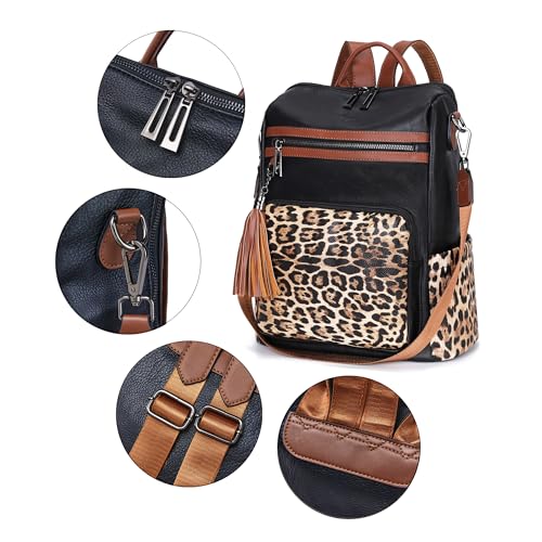 OPAGE Leather Backpack Purse for Women Fashion Tassel Ladies Shoulder Bags Designer Large Backpack Travel Bag - Image 4