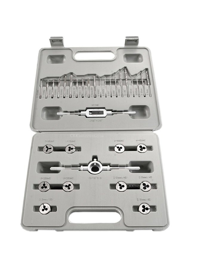 EZSMITH Knife & Gun Making Tap & Die Kit - UNF Standard/Metric - 33 Piece Micro Thread Set - (Drills/Taps/Dies/Handles) - (w/case) - USA Design - (by KnifeKits) - Image 1