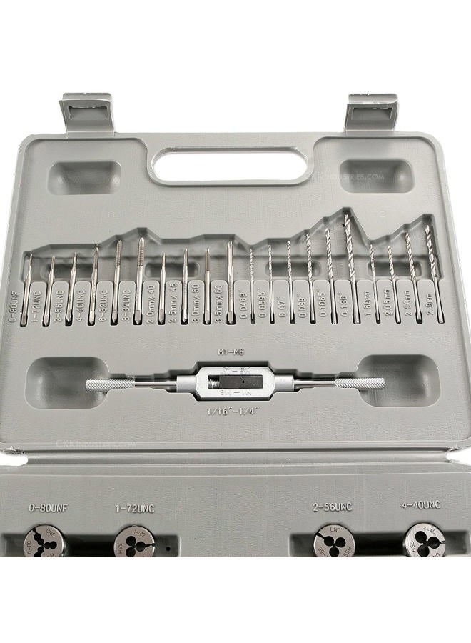 EZSMITH Knife & Gun Making Tap & Die Kit - UNF Standard/Metric - 33 Piece Micro Thread Set - (Drills/Taps/Dies/Handles) - (w/case) - USA Design - (by KnifeKits) - Image 2