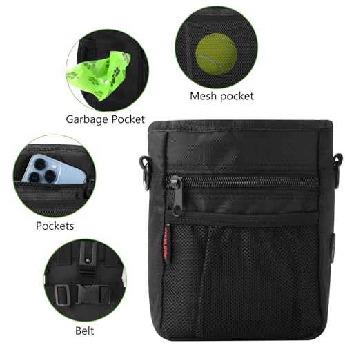 kissleaf Dog Treat Pouch with Magnetic Closure, Treat Pouches for Pet Training, Large Dog Treat Training Pouch and Dog Clicker, Dog Training Treat Pouch Built-in Poop Bag Dispenser, Hands-Free Snack - Image 3