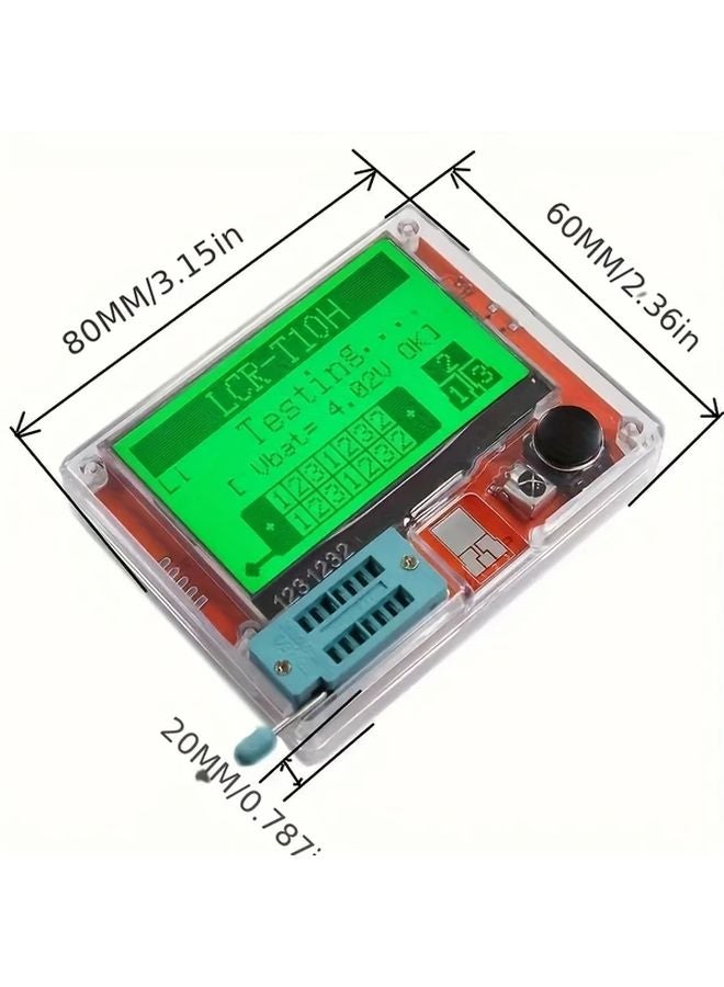 LCR T10H شاشة عرض LCD من نوع TFT مقياس متعدد لاختبار الترانزستورات والدايودات والمكثفات والمقاومات مع منفذ USB وبطارية - Image 3