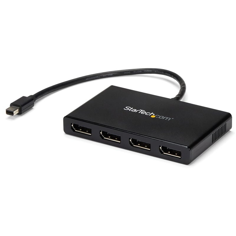 StarTech.com 4-Port Multi Monitor Adapter - Mini DisplayPort to DisplayPort MST Hub - 4x 1080p - Video Splitter for Extended Desktop Mode on Windows PCs Only - mDP to Quad DP Monitors (MSTMDP124DP) - Image 1