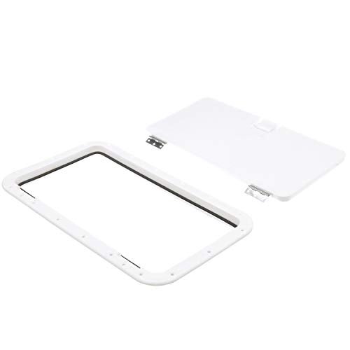 Seachoice Handle Hatch, Arctic White, 10 in. X 20 in., Stainless Steel Hinge - Image 4