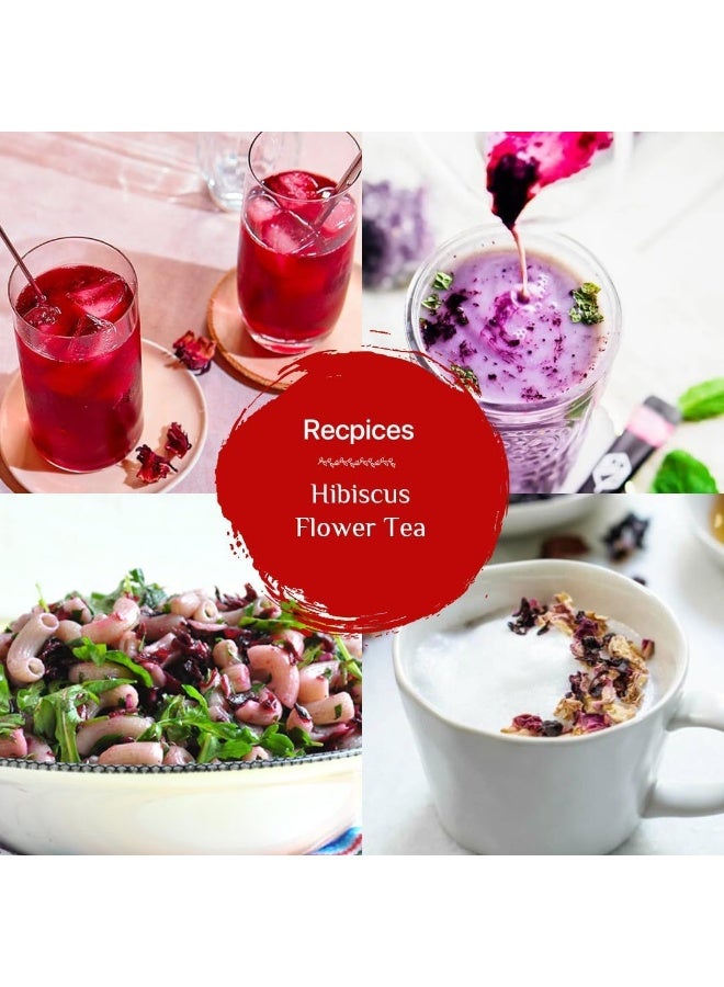 الشاي الأزرق شاي الكركديه 50 جرام | 50 كوب | شاي تعزيز نضارة البشرة | نكهة منعشة | شاي أعشاب من الزهور | خالي من الكافيين | غير معدل وراثيًا | ظهرت على خزان القرش | جرة الحيوانات الأليفة - Image 4