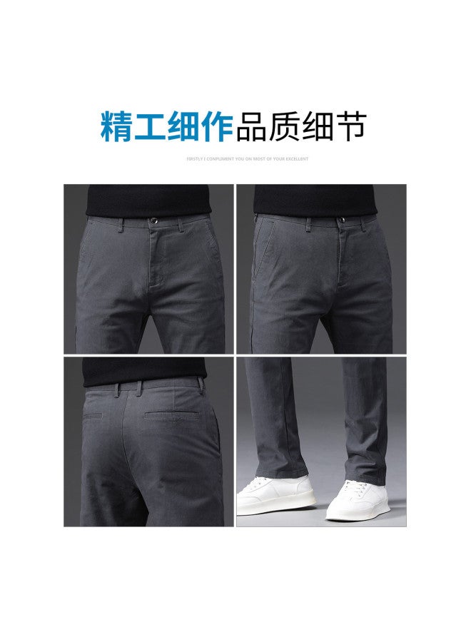FOLUNSI men's Stretch Relaxed Fit Casual Pants - Comfortable Elastic Waist Business Chinos In Plus Sizes - Image 4