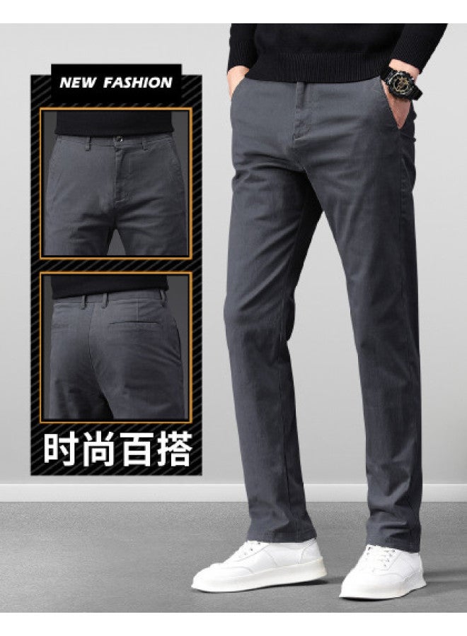 FOLUNSI men's Stretch Relaxed Fit Casual Pants - Comfortable Elastic Waist Business Chinos In Plus Sizes - Image 1