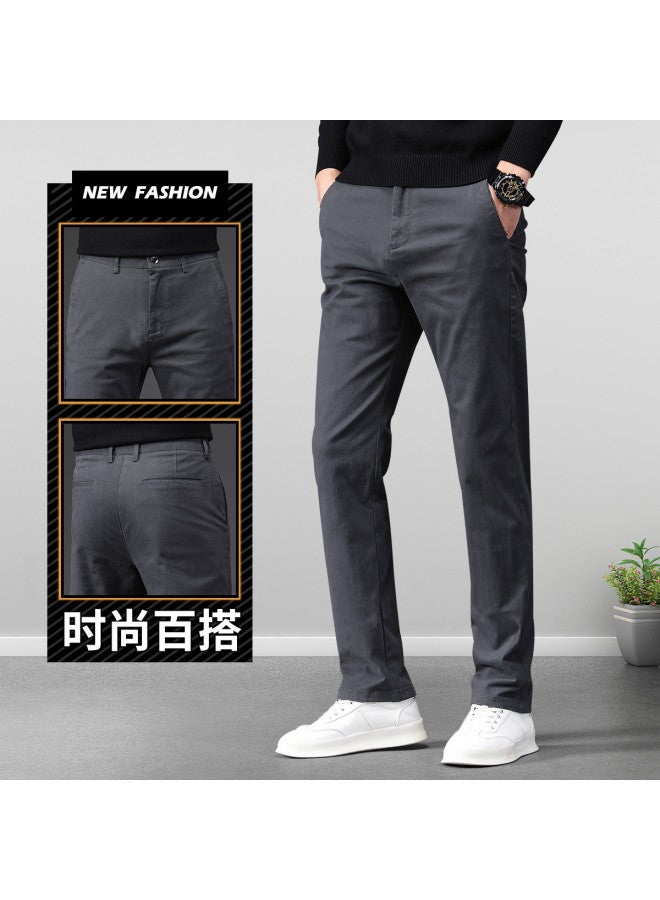 FOLUNSI men's Stretch Relaxed Fit Casual Pants - Comfortable Elastic Waist Business Chinos In Plus Sizes - Image 2
