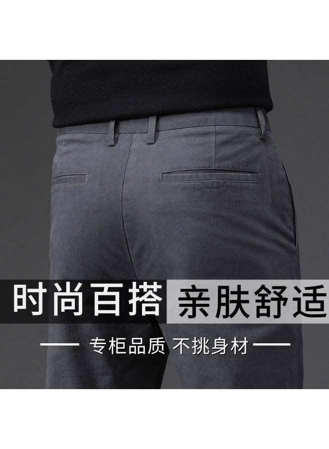 FOLUNSI men's Stretch Relaxed Fit Casual Pants - Comfortable Elastic Waist Business Chinos In Plus Sizes - Image 3
