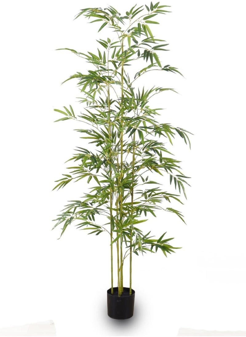Generic 180CM Artificial Trees Fake Bamboo Plant In Black Pot Plant Potted Artificial Bamboo Tree For Indoor Home Décor For Office Kitchen Counter Top Indoor Decor Garden Lawn  - Image 1