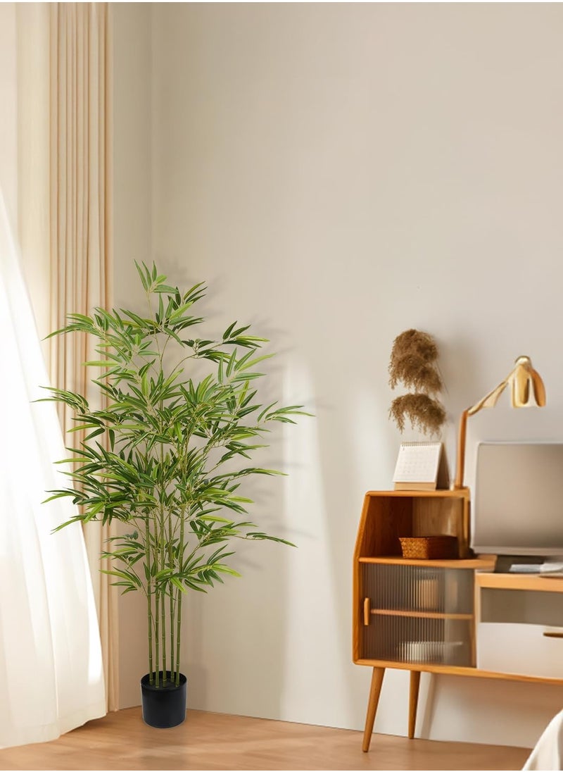 Generic 180CM Artificial Trees Fake Bamboo Plant In Black Pot Plant Potted Artificial Bamboo Tree For Indoor Home Décor For Office Kitchen Counter Top Indoor Decor Garden Lawn  - Image 2