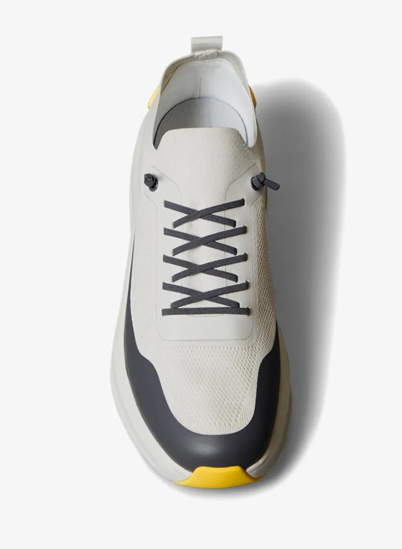 Calvin Klein Jeans Vaporous White/Coal/Buttercup Andrea Low Top Chunky Sneakers for Men | Best Price UAE