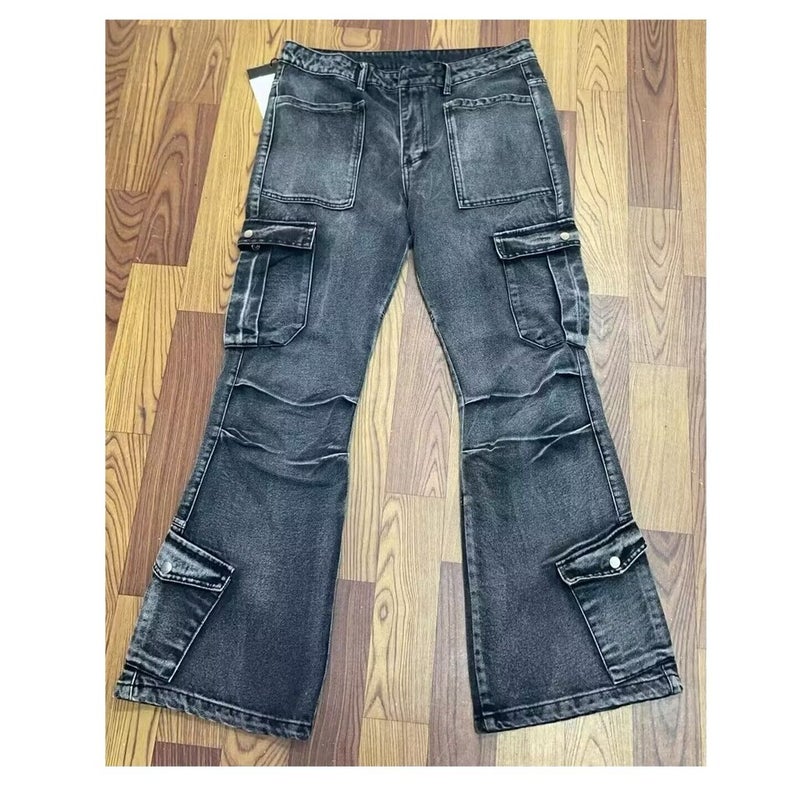 Unisex Classic Denim Jeans Loose Fit Daily Outdoor Wear - Image 1