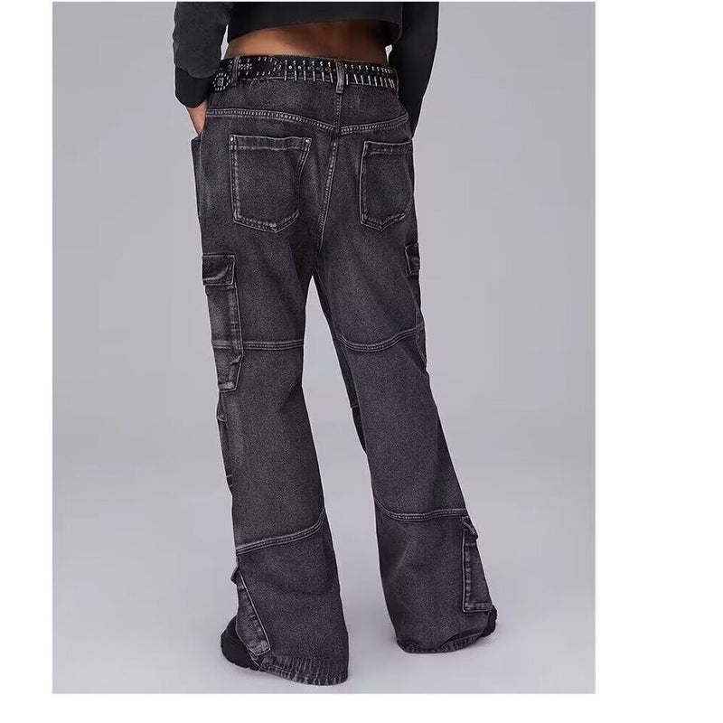 Unisex Classic Denim Jeans Loose Fit Daily Outdoor Wear - Image 4