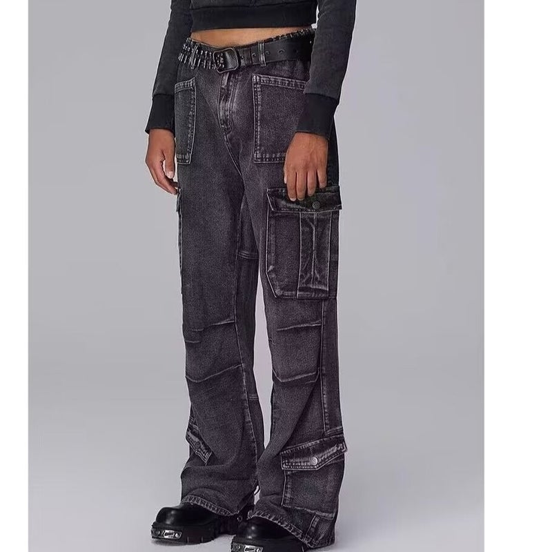 Unisex Classic Denim Jeans Loose Fit Daily Outdoor Wear - Image 2