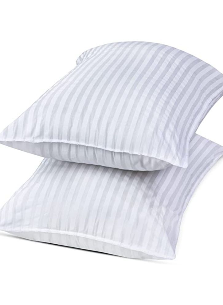 BYFT Orchard Pillow 50 x 70 Cm 300 Tc White Satin Stripe 100% MICROFIBER Set of 1  - Image 2