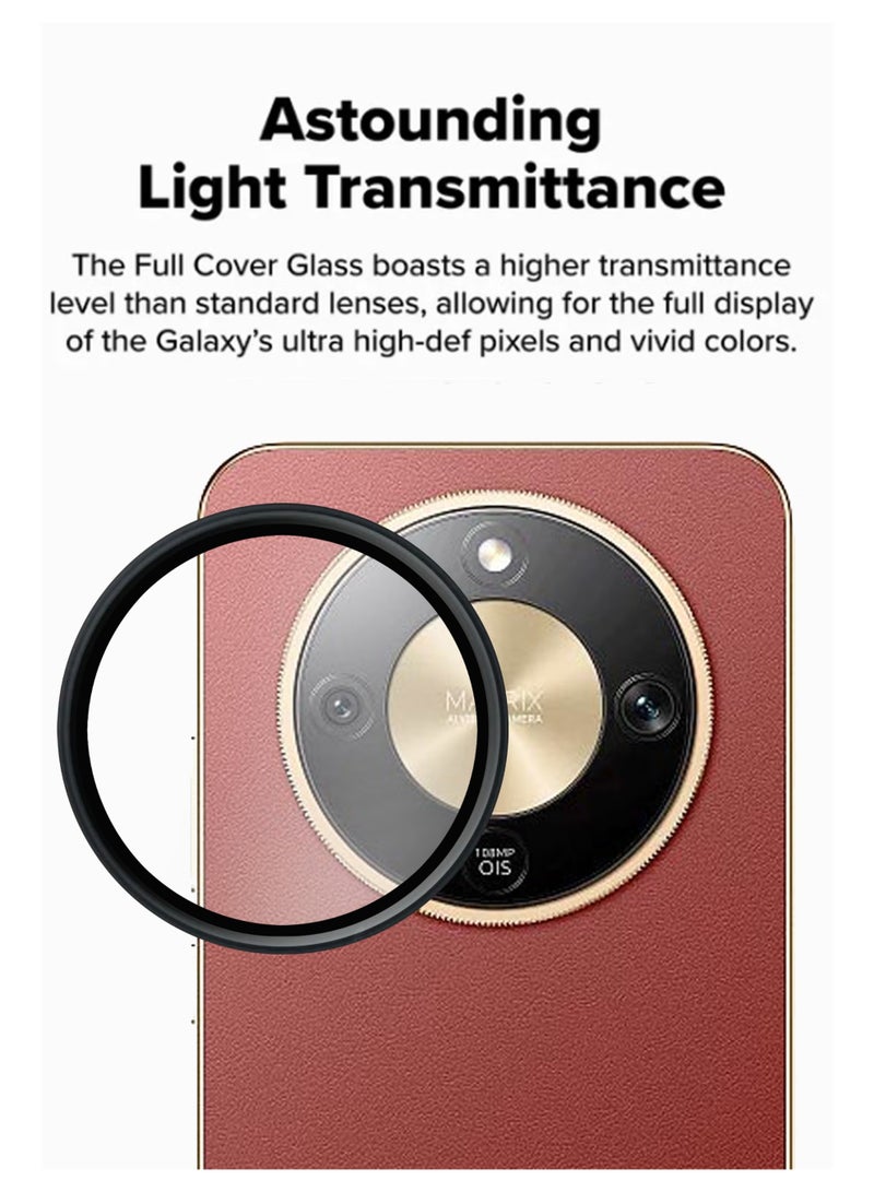 واقي عدسة كاميرا Honor X9d Ring، مقاوم للخدش، عالي الوضوح، فائق النحافة، مصنوع من زجاج مقوى 9H مع معدن سبيكة، يوفر أفضل حماية للكاميرا - أسود - Image 4