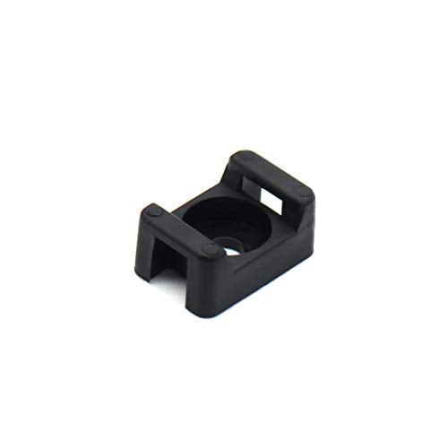OLIREXD (100 Of Pack) Black 9mm Cable Tie Mount Base Saddle Type Mount Screw Wire Bundle Holder Base Holder Width Cable Large Size 0.75 inch - Image 3