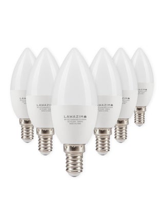 5W LED Candle C37 E14 -6 Piece 6500K Daylight- Energy Saving 35W Equivalent Non-Dimmable Lightbulbs with 400 Lumens and a Lifespan of 15,000 Hours - Ideal for Chandeliers and Wall Sconces - pzsku/Z60C43244C81BFDB8ED0AZ/45/1746532479/e139b84b-8e64-4dde-a1a6-8795dfa42060