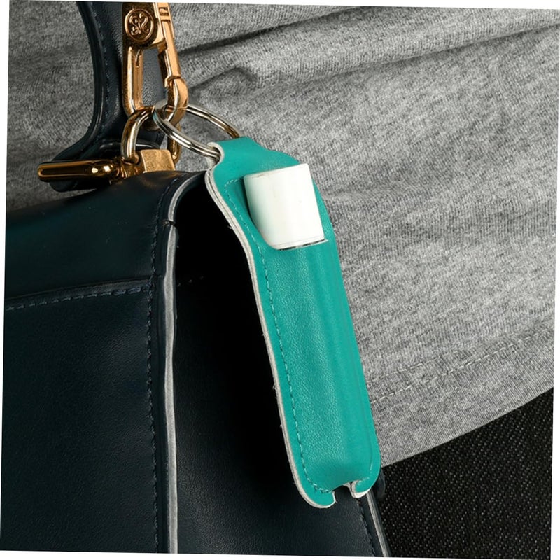 5Pcs Portable Pu Leather Lipstick Holder Keychain Pouch Set For Lip Balm Lip Gloss Storage - Image 4