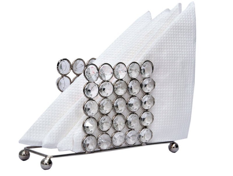 Marigold Stores Gift/Square Clear Glass Crystal Tissue Holder/Crystal Napkin Holder/Tableware Designer Decorative Beautiful - by Marigold Stores® - Image 5