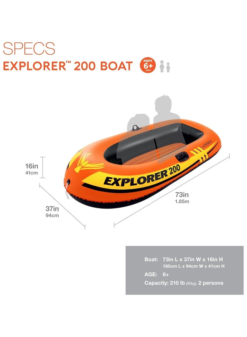انتكس سلسلة قوارب المستكشف القابلة للنفخ: غرف هوائية مزدوجة – أقفال مجذاف ملحومة – مقابض للإمساك – حبل مقوس – تصميم رياضي - Image 2