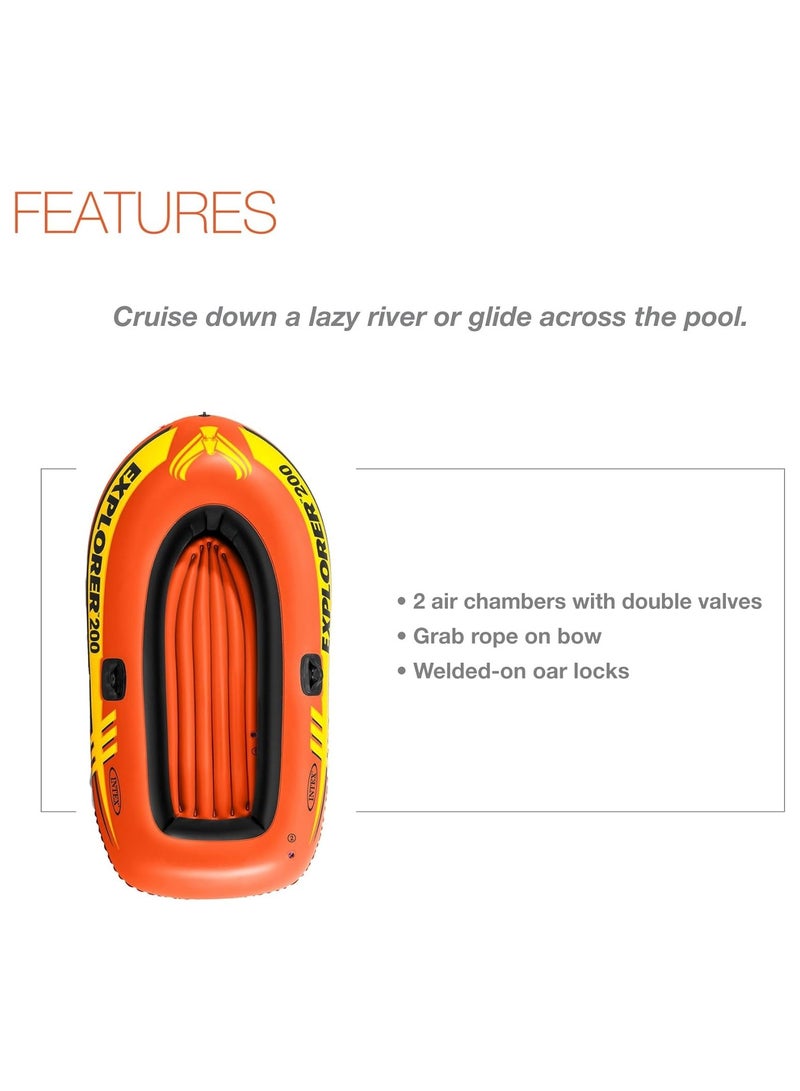 انتكس سلسلة قوارب المستكشف القابلة للنفخ: غرف هوائية مزدوجة – أقفال مجذاف ملحومة – مقابض للإمساك – حبل مقوس – تصميم رياضي - Image 3