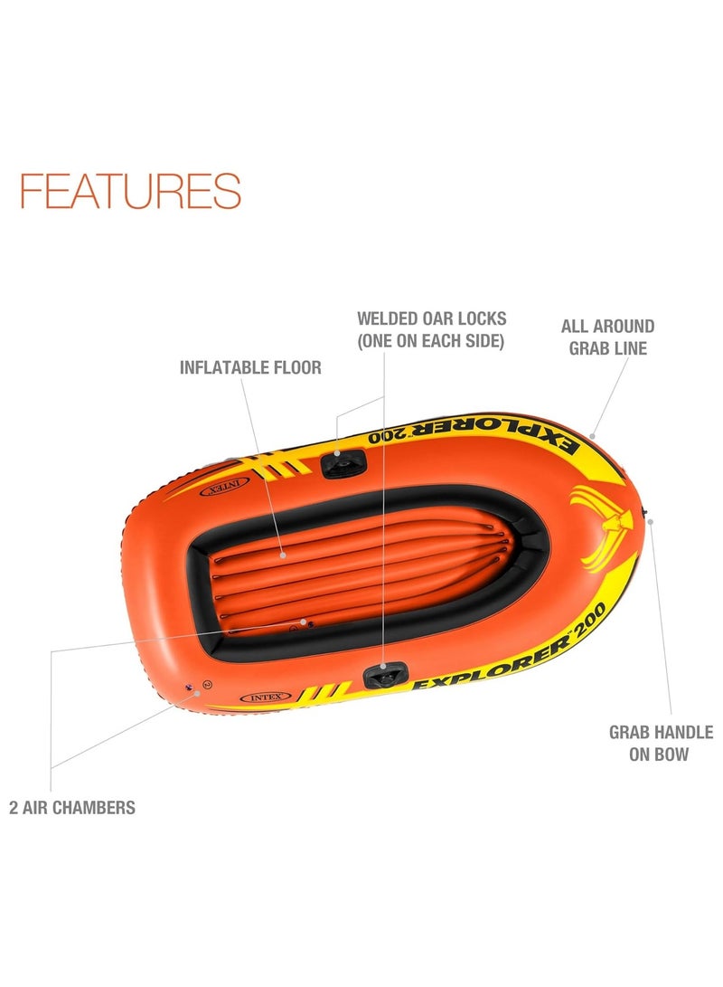 انتكس سلسلة قوارب المستكشف القابلة للنفخ: غرف هوائية مزدوجة – أقفال مجذاف ملحومة – مقابض للإمساك – حبل مقوس – تصميم رياضي - Image 4