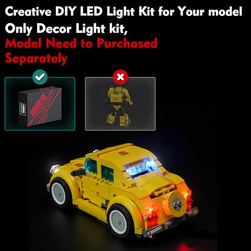 LocoLee LED Light Kit Compatible with Lego Bumblebee 10338 Transformer Robot No Models Only Light Creative Lighting Set Accessories Compatible with Lego Bumblebee 10338 Transformers Set - Image 4