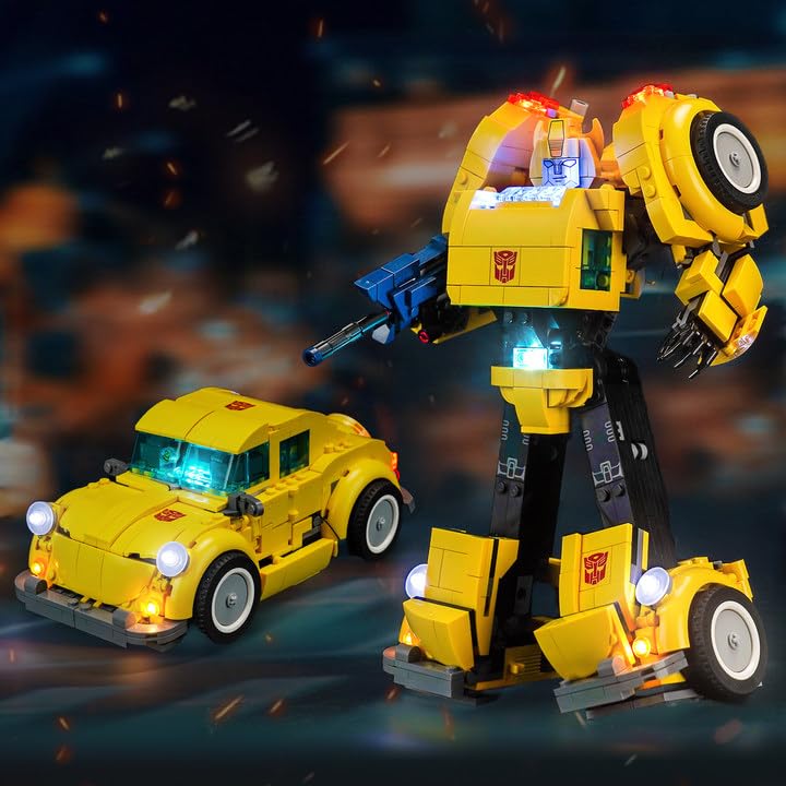 LocoLee LED Light Kit Compatible with Lego Bumblebee 10338 Transformer Robot No Models Only Light Creative Lighting Set Accessories Compatible with Lego Bumblebee 10338 Transformers Set - Image 1
