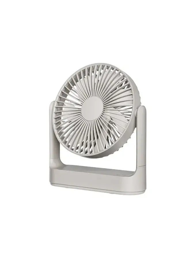 موتي مروحة سطح المكتب MOTI بأربع سرعات قابلة للتعديل وجدار الرياح والسقف، مروحة محمولة منخفضة الضوضاء باللون الأبيض - Image 1