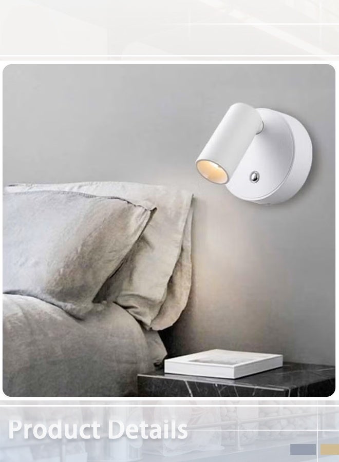 Maya Battery Operated Wall Sconces,LED Touch Control Dimmable Wireless Wall Lights,360 Rotatable Rechargeable Wall Lamp,Portable Magnetic Reading Light for Bedroom Living Room - Image 5