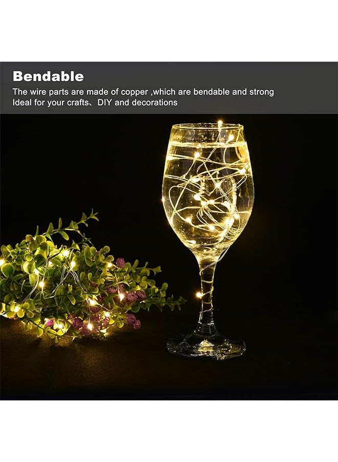 erorex 16 Pack 10Ft 30 Led Fairy Lights Battery Powered String Lights Indoor Outdoor Decorative Lights For Diy Wedding Party Bedroom Patio Warm White - Image 3