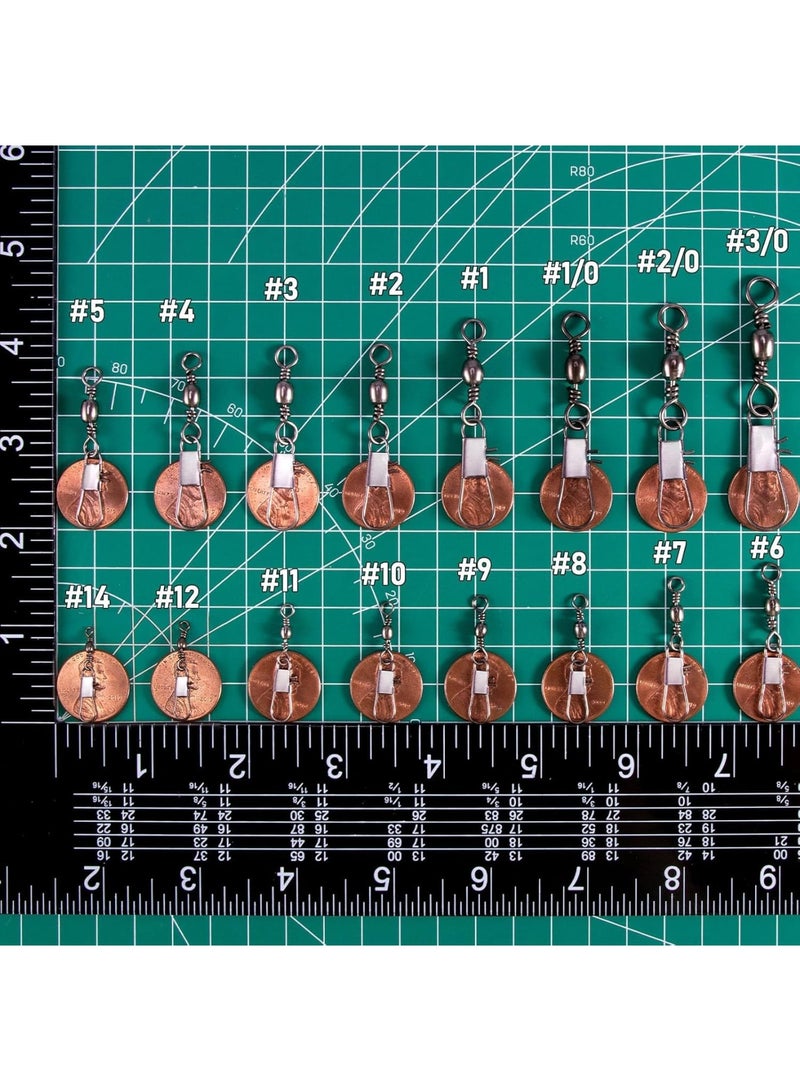 SYOSI Fishing Snap Swivels Kit, Stainless Steel Barrel Swivels with Safety Interlock Snaps, 26-132LB Strength for Freshwater & Saltwater Lures, Leader Lines & Tackle Connection, Corrosion-Resistant(50-Pcs) - Image 2