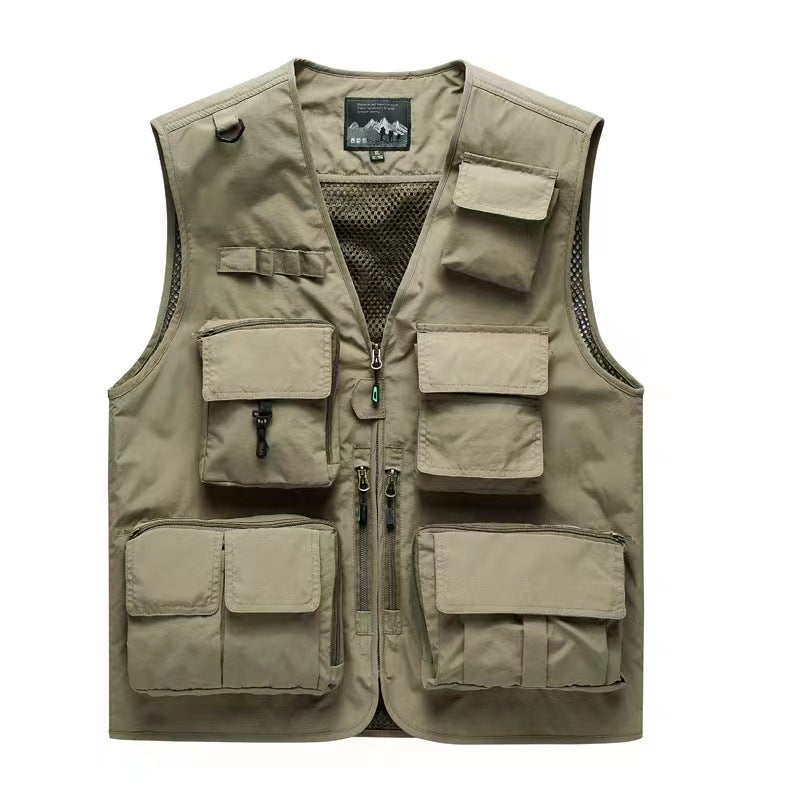 Volunteer Emergency Rescue Vest Custom Printed Logo Overalls Multi-Pocket Vest Outdoor Video Service - Image 1