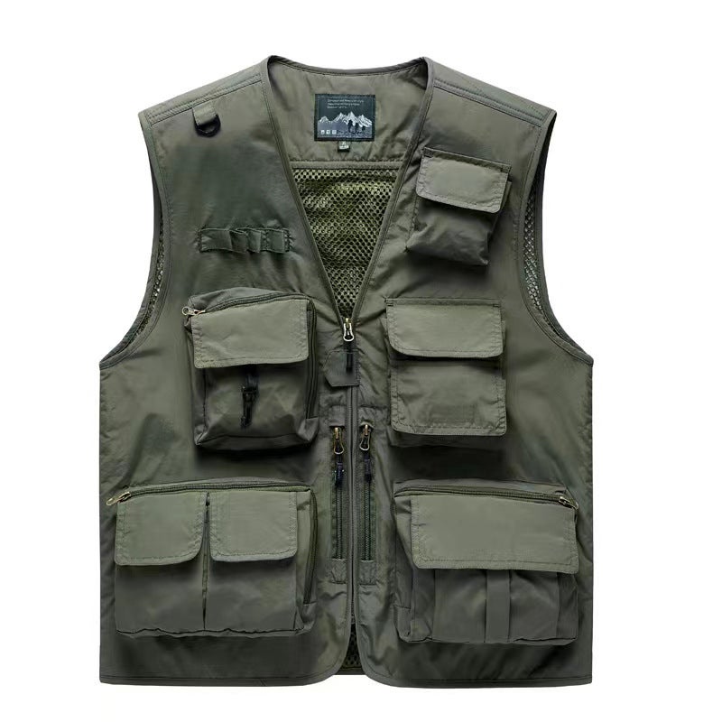 Volunteer Emergency Rescue Vest Custom Printed Logo Overalls Multi-Pocket Vest Outdoor Video Service - Image 5