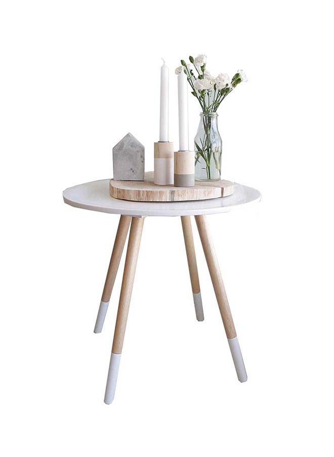 Furniture Factory Side Table-White&Beige M0641  - Image 2
