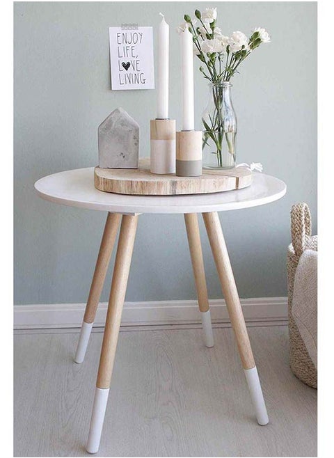 Side Table-White&Beige M0641