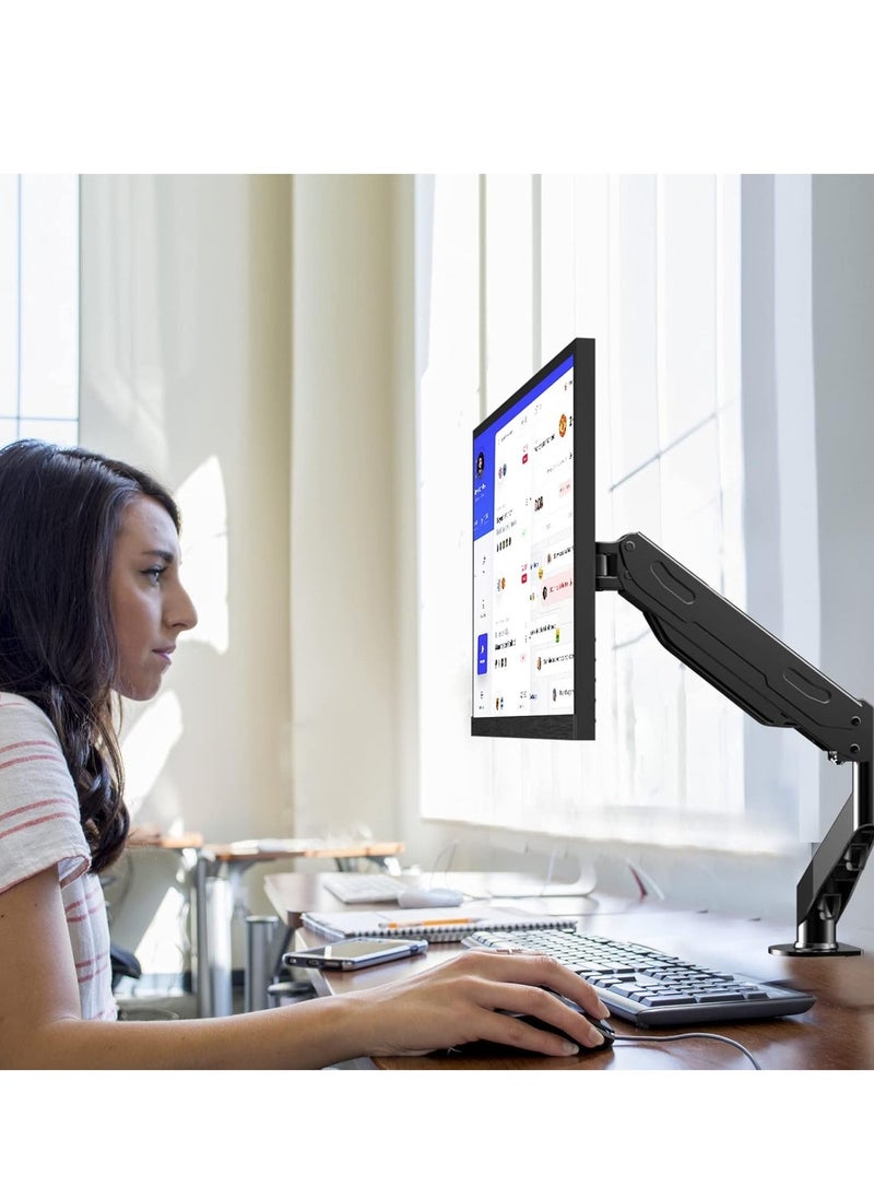 JAJEEK 17-27 Inch LCD Monitor Stand with Gas Spring – Height Adjustable, 360° Rotatable Swivel Monitor Arm, VESA 75x75/100x100mm Compatibility – Ergonomic Desk Mount for Home or Office – Flexible, Sturdy, and Space-Saving  - Image 5