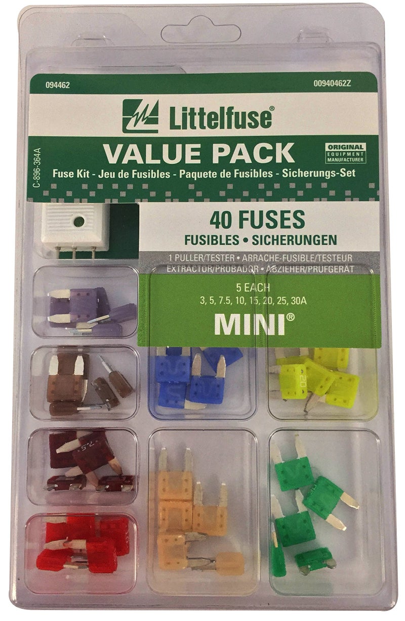 Littelfuse 00940462Z Mini Fuse Assortment 40 Piece