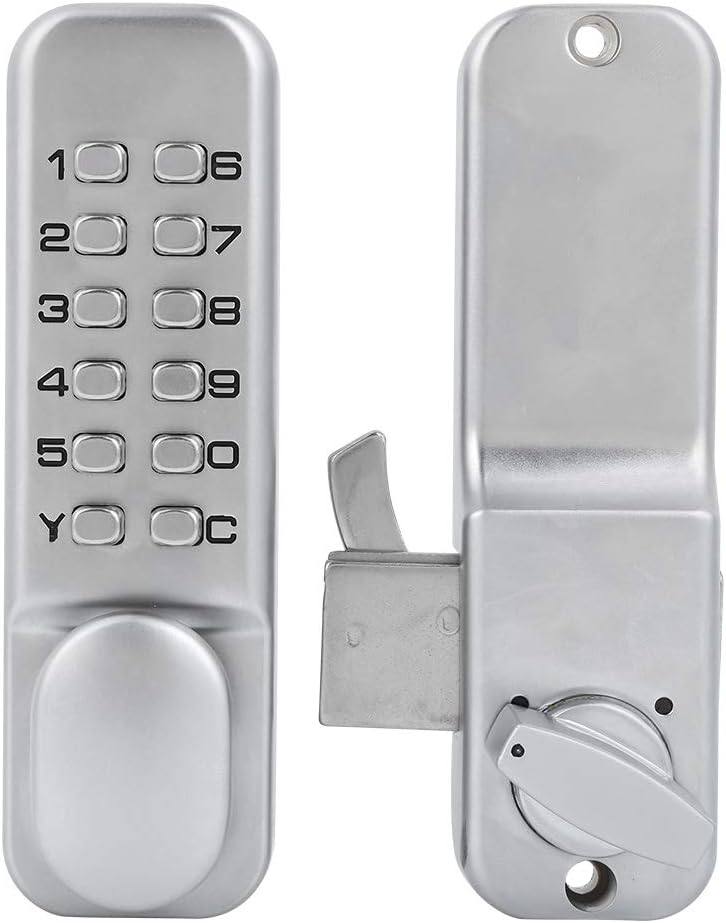 klarako Digital Mechanical Password Door Lock, Left & Right Swing Door Password Lock 1-11 Digit Combination Door Latch for Kitchen Balcony Push Button Keypad - Image 1