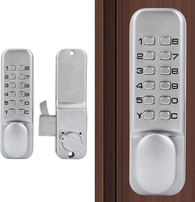 klarako Digital Mechanical Password Door Lock, Left & Right Swing Door Password Lock 1-11 Digit Combination Door Latch for Kitchen Balcony Push Button Keypad - Image 3