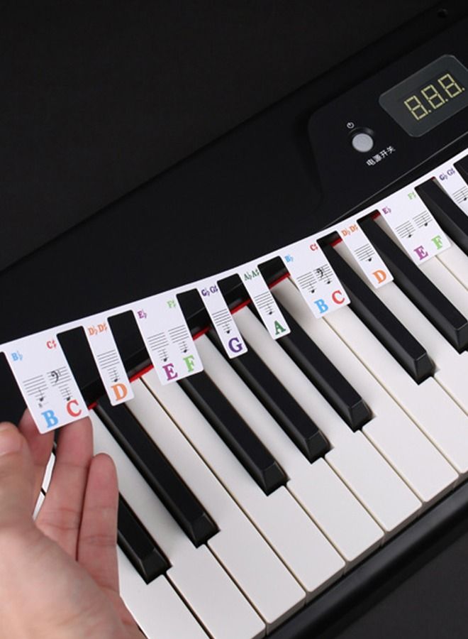 Generic Piano Keyboard Stickers Rake Key Labels Removable for Beginners kids (88 Keys) - Image 2