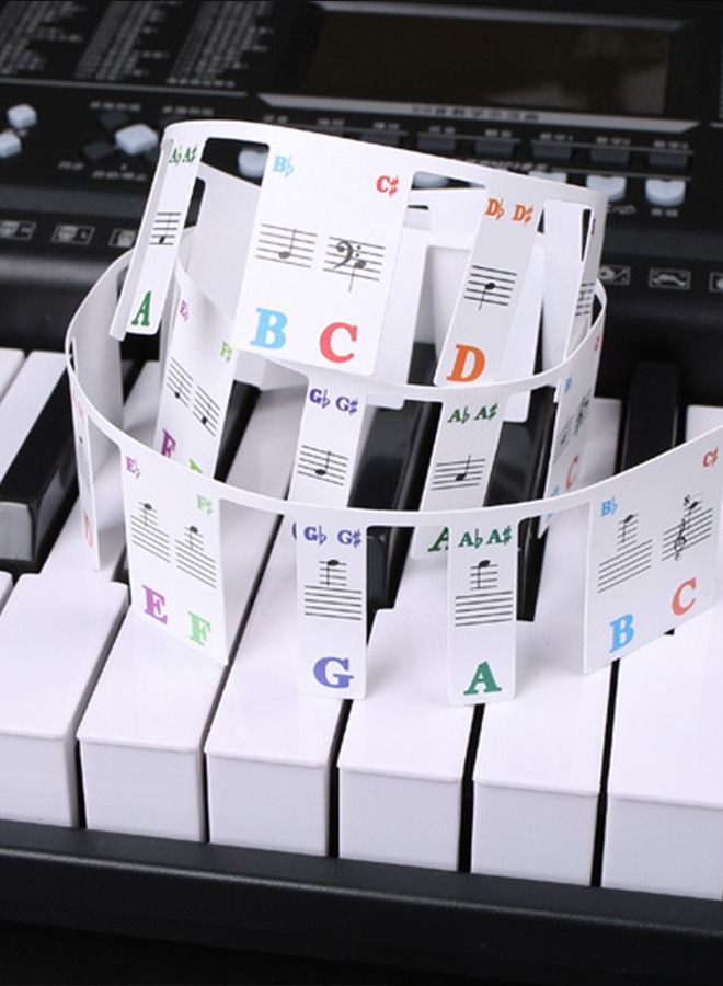 Generic Piano Keyboard Stickers Rake Key Labels Removable for Beginners kids (88 Keys) - Image 3